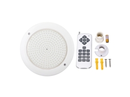 Luz De Piscina Rgb 12v 18w Abs Submersível Com Controle Remoto