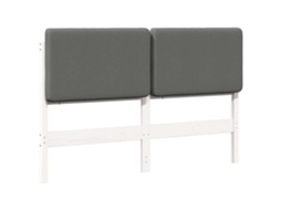 Cabeceira Estofada Branco e Cinza Claro 120 cm MAISON EXCLUSIVE