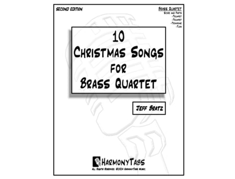 Livro 10 Christmas Songs for Brass Quartet de Jeff Bratz (Inglês)