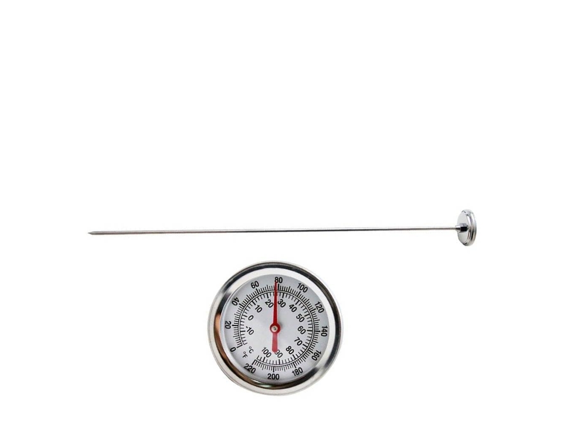 Termômetro Para Compostagem Com Sonda De Aço Inoxidável 50cm 19, 7 Polegadas, Escala Dupla Em Celsius E