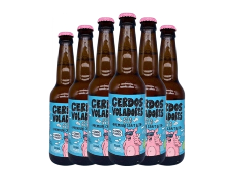Cerveja BARCELONA BEER Cerdos Voladores Pale Ale Garrafa Terço (0.33 L - 6 Unidades)