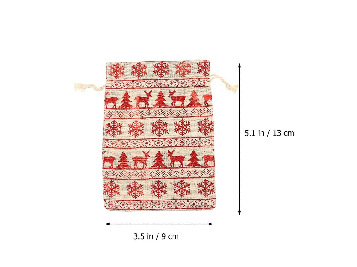 Saco De Natal Com Cordão Para Calendário De Advento