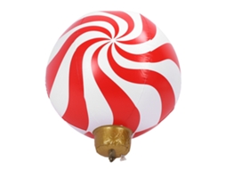 Bola inflável de Natal em formato de doce, feita de PVC, com 60 cm de diâmetro, modelo moinho de vento natalino, da WalshLXq. Ideal para decoração de jardins e áreas externas.