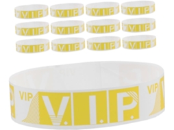 100-pulseiras Para Festas, Pulseiras Para Eventos, Shows, Vip, Pulseiras De Papel Sintético, Amarelas