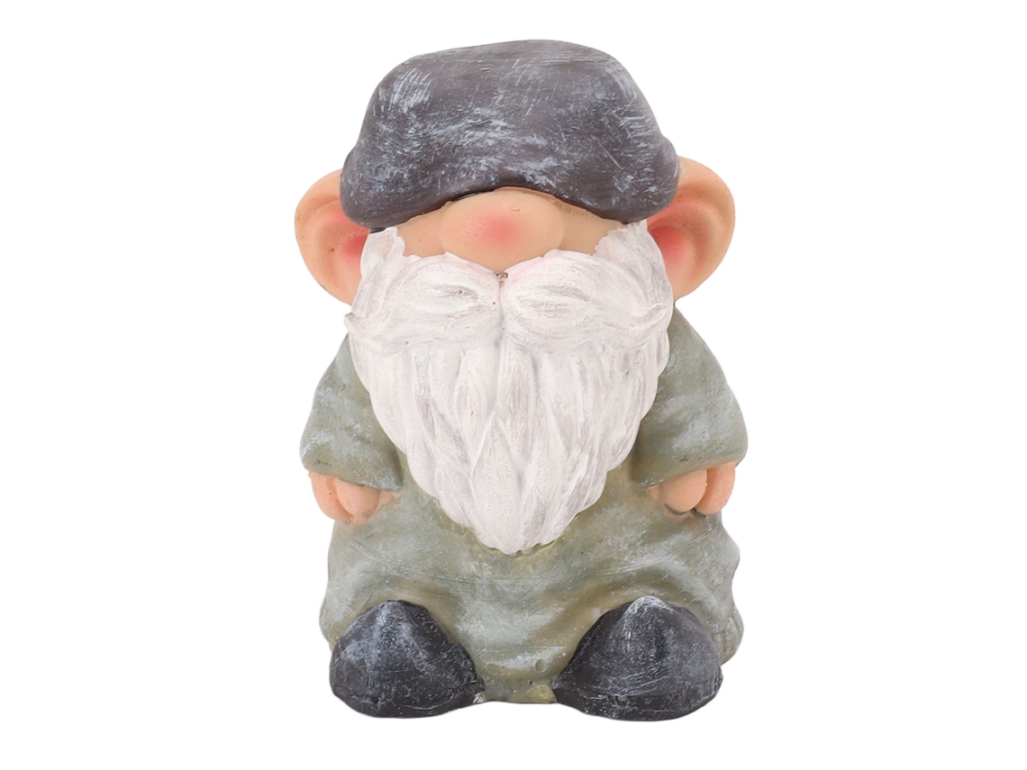 Gnome de Jardim de Resina com Base Estável Estilo Retro para Pátio e Varanda S/MARCA
