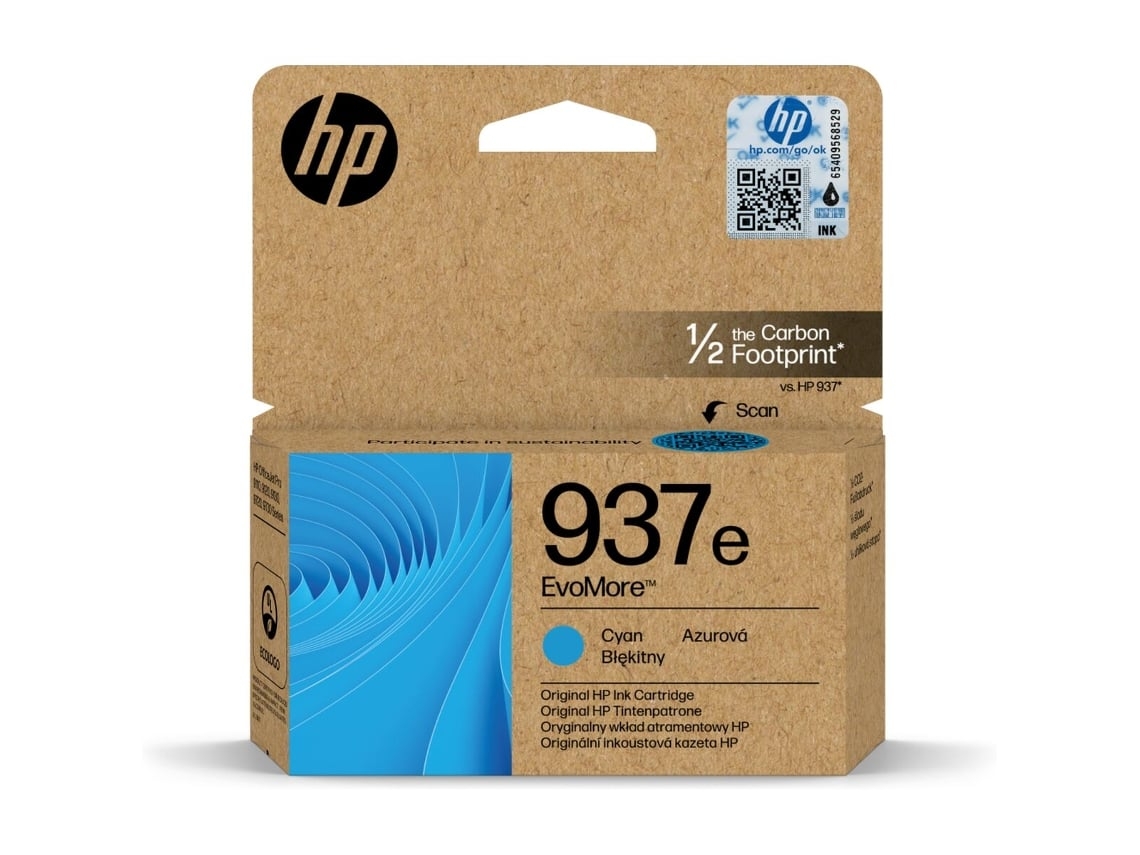 Tinteiro de Tinta Original HP 4S6W6NE (Ciano - Officejet Pro 9730e Wide Format All-In-One Printer)