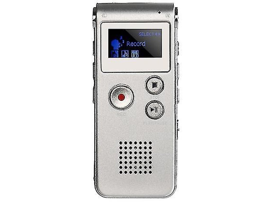 Lurelia Gravador De Voz Digital 8gb Com Usb Recarregável, Redução De Ruído, Reprodução Mp3 Para Entrevistas, Conferências - Prata
