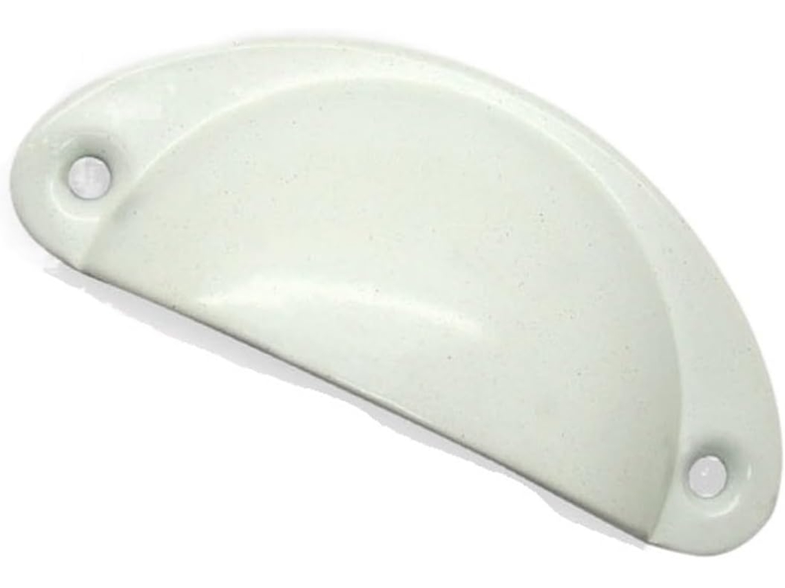 Conjunto De 2 Puxadores Retrô Metal Para Gavetas E Portas Armários Cozinha, Com Acabamento Em Latão Antigo Cor Branco