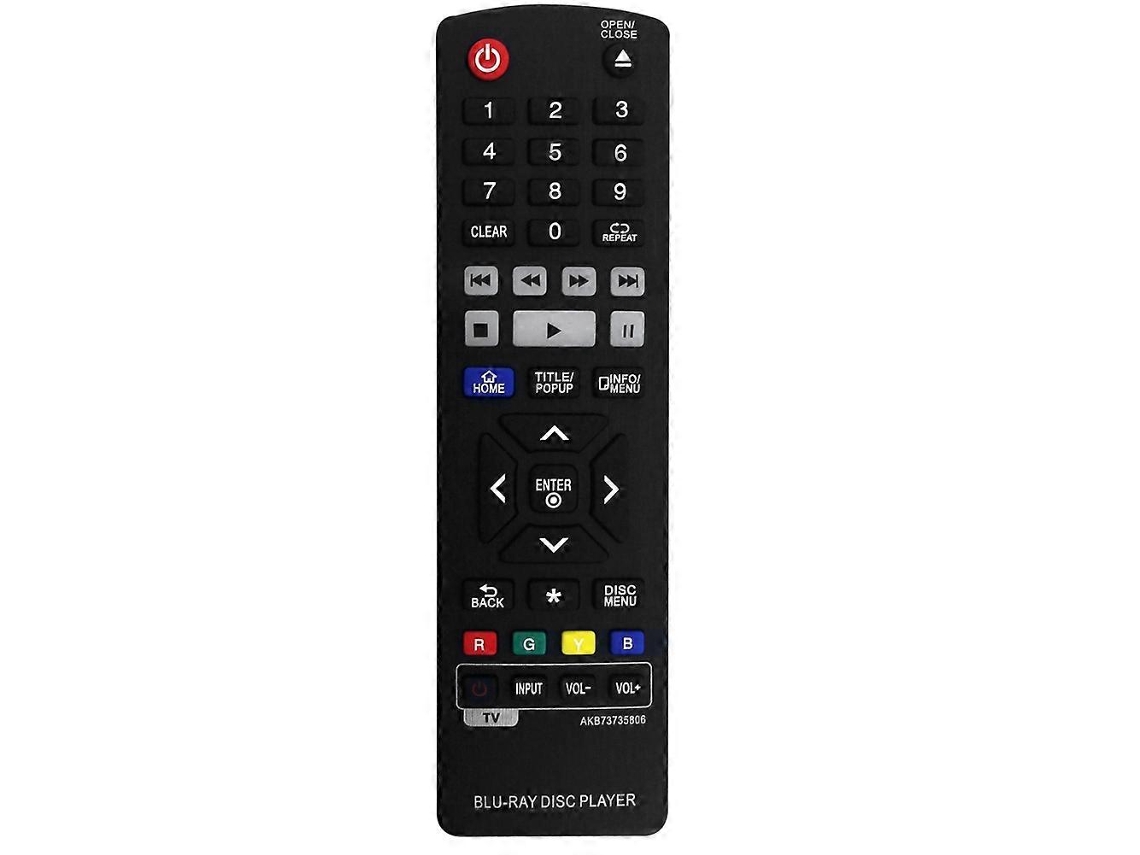 Controle Remoto De Substituição Akb73735806 Para Reprodutores De Blu-ray Lg Ubk90, Bp330, Bp430, Bp430n, Bp530, Bp540, Bpm54, Bp735, Bp735b, Bp550 E