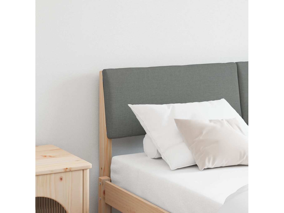 Vidaxl Cabeceira Estofada Cinza Escuro 160 Cm