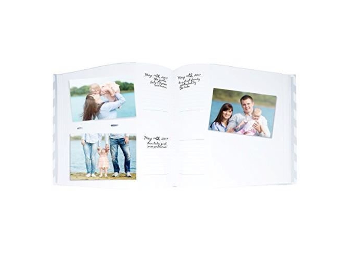 Álbum De Fotos Pearhead Chevron Cinza 50 Páginas Sem Ácido 5.08x22.86x21.84 Cm
