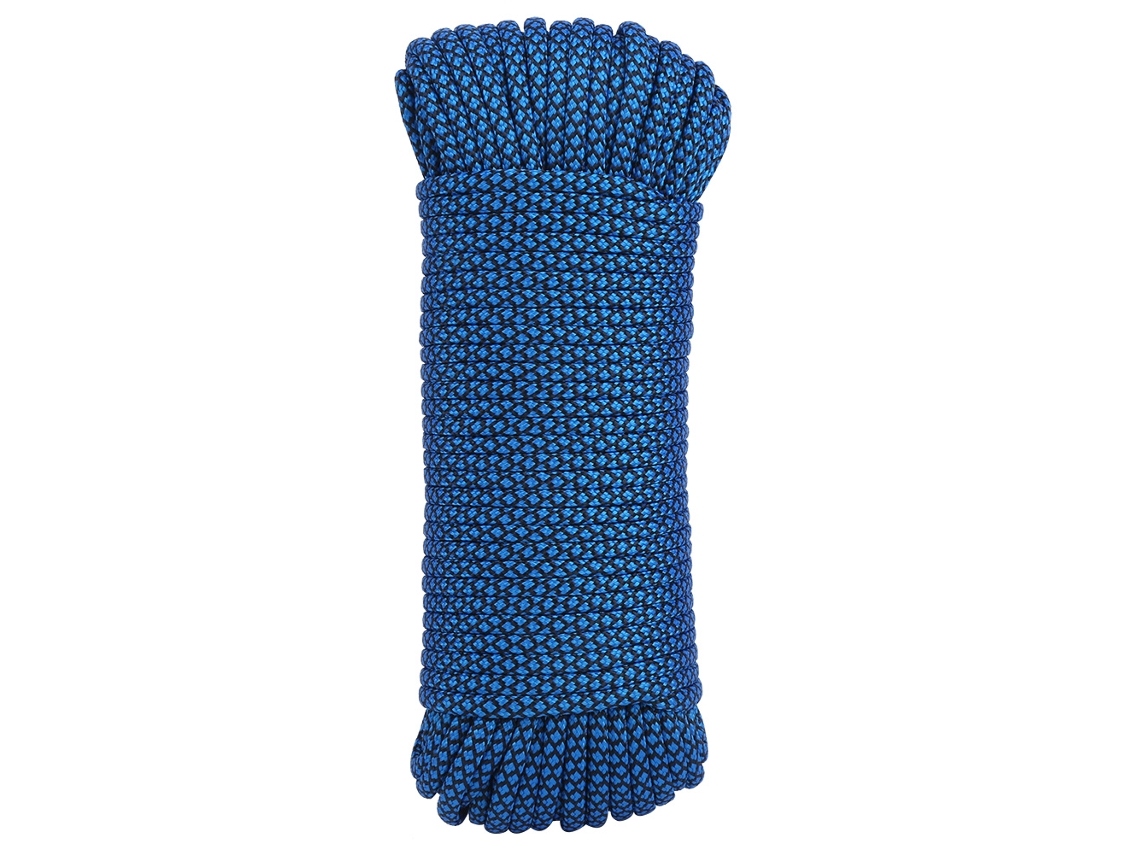 Corda Parachute Militar 9 core 31m Azul Sobrevivência