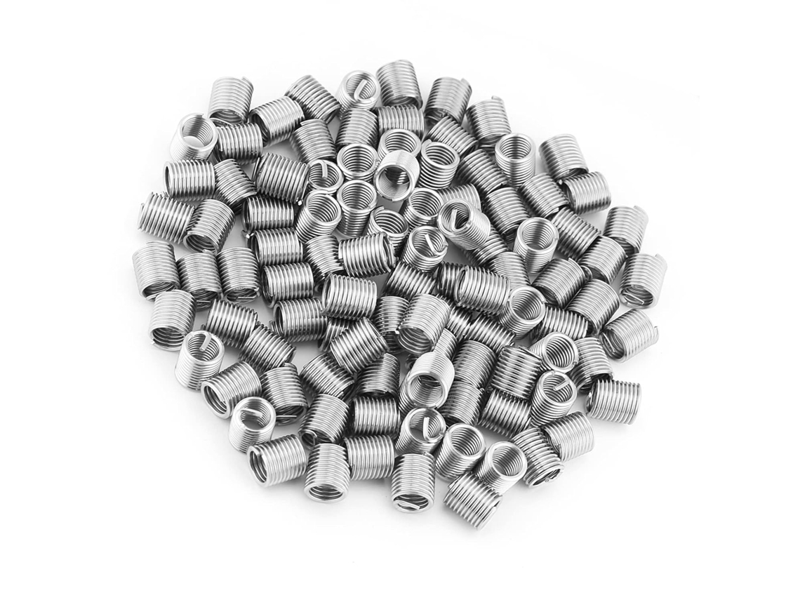 Conjunto De 100 Insertos Helicoidais Aço Inoxidável Para Reparo Roscas