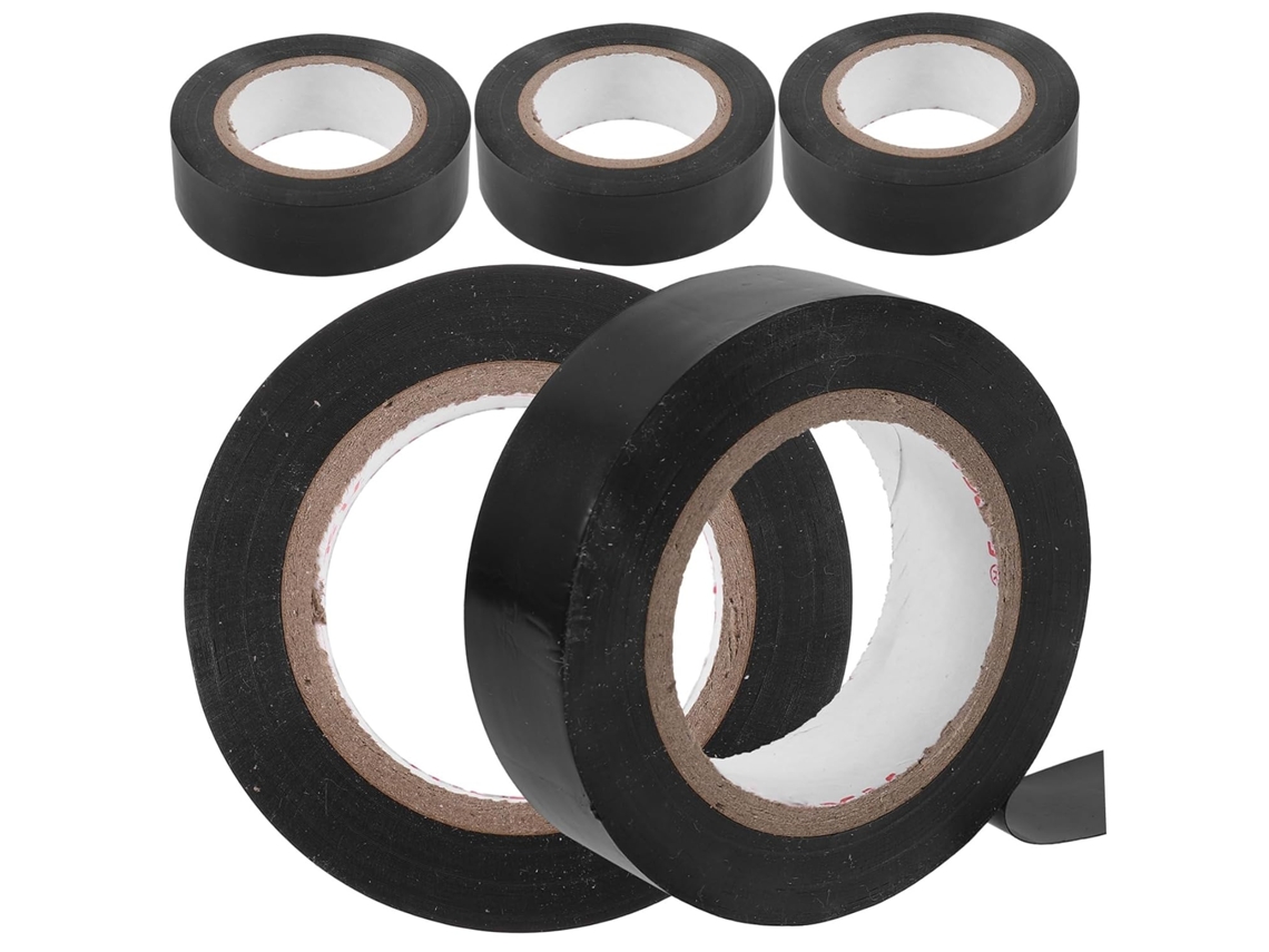 Ciieeo 5-fitas Isolantes Profissionais Em Pvc Preto, Retardantes De Chamas E Isolantes, Para Eletricistas, Uso Doméstico