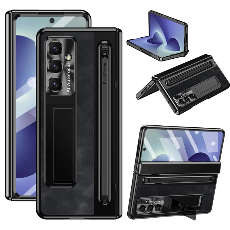 Capa EIFSON Para Samsung Galaxy Z Fold8 Ultra, Em Couro Com Película - Compatível - Preto
