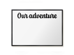 Quadro magnético de parede Nossa aventura para o quarto Espelharte (70x50 cm)