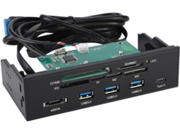Leitor De Cartão De Memória Interno Usb Painel Frontal 5,25 Polegadas Leitor De Cartão Interno Multifuncional Painel Frontal Do Pc Slowmoose