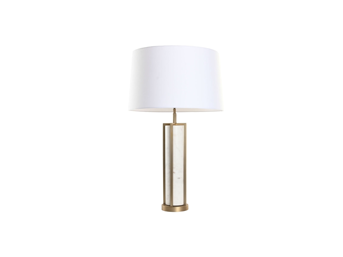 Lâmpada De Mesa Home Esprit Branco Bege Dourado 50 W 220 V