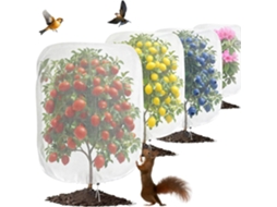 Rede de proteção contra insetos e pássaros para árvores frutíferas, 100×150cm, rede de proteção para plantas de jardim (conjunto de 3)