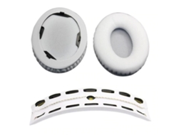 Almofadas Zruxe Para Beats Studio 1.0 Over-ear Brancas (2 Unidades + Banda Superior)