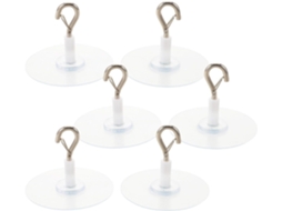 Conjunto De 6 Ganchos Autoadesivos Para Teto, Ideais Para Mosquiteiros E Toldos Fabricados Em Aço Inoxidável Plástico