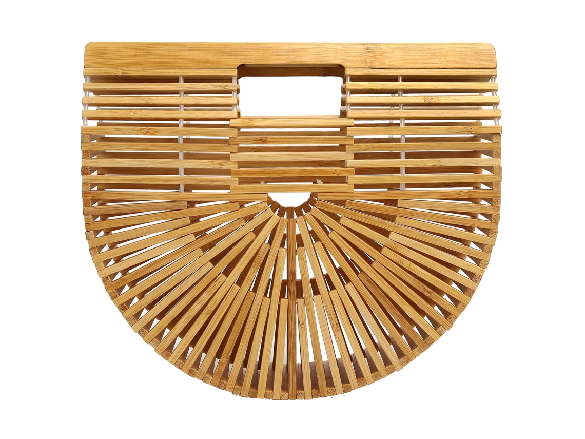 Bolsa de Bambu Vintage Tecelada para Praia e Verão