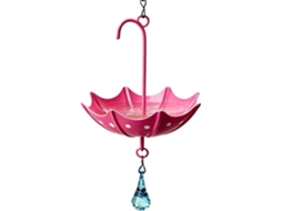 Bebedouro para Pássaros Externo, Comedouro em Formato de Guarda chuva e Prato para Banho o Comedouro para Beija flores CHABERLU