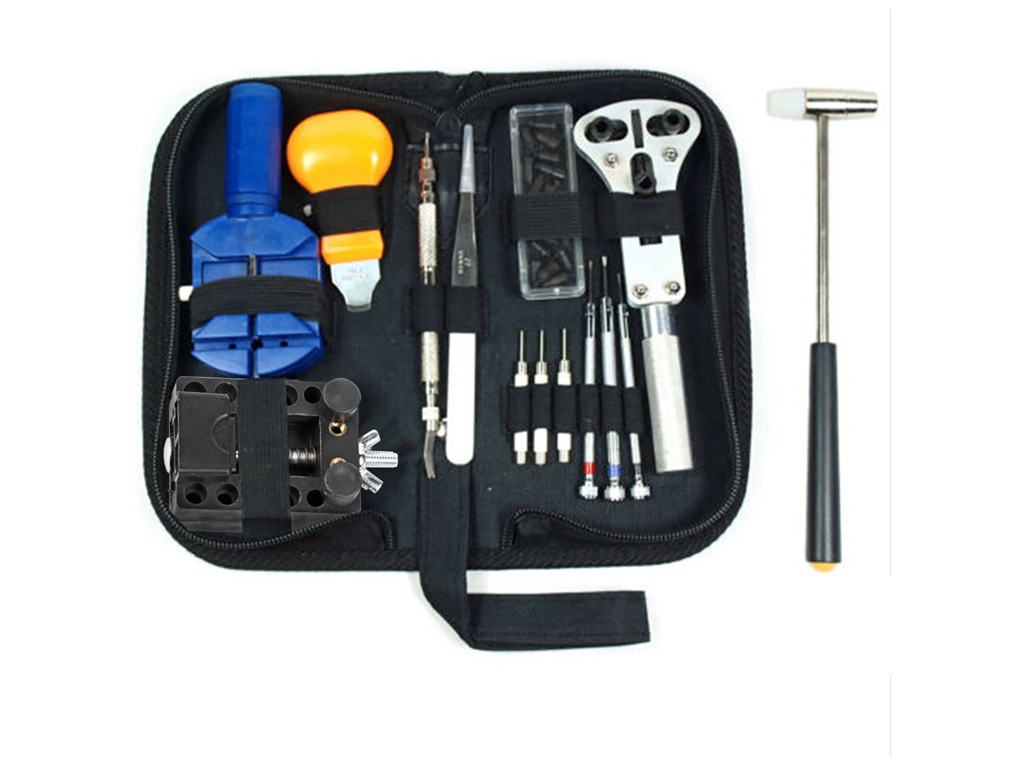 Kit De Ferramentas De Reparação De Relógios 14pcs Para Trocar Pulseira E Abrir Caixa