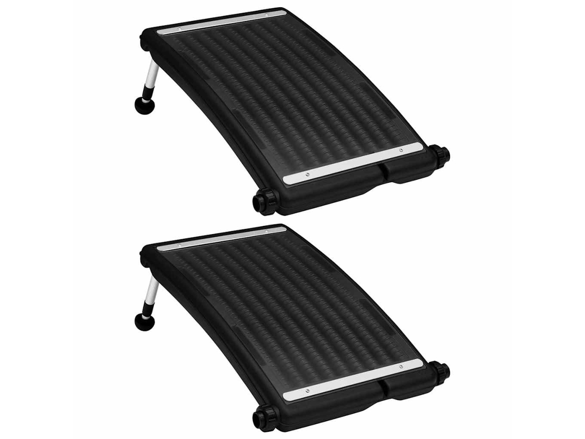 Vidaxl Painéis De Aquecimento Solar Curvos P/ Piscina 2 Pcs 72,5x46 Cm