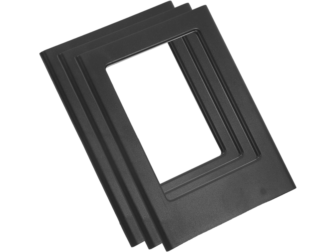 Conjunto 3 Porta Retratos Magnéticos Acrílico Preto 7 6 Polegadas Fixação Magnética Geladeira Prateleira GOKOCO