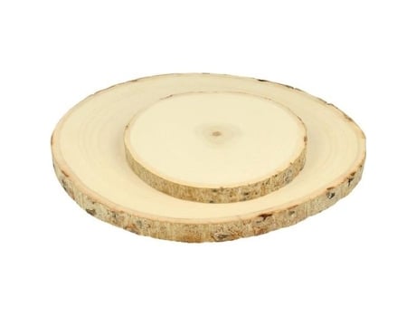 Disco de madeira fatiado (choupo) 20-23cm - Artémio Bege