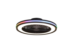 Ventilador de Teto Preto Ø 55 Cm Gamer Led MANTRA ILUMINACIÓN