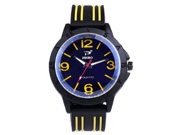 Reloj Deportivo Hombre De Silicona Con Cuerda De Cuarzo Moda Al Aire Libre (amarillo)