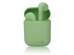 Fones de Ouvido Bluetooth Sem Fio Esportivos Estilo Macaron, Intra auriculares, Bluetooth 5.0 MDUG (verde)