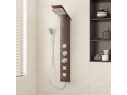 Vidaxl Sistema De Coluna De Duche Vidro Castanho