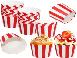 Lurelia Formas Para Muffins, 50 Formas, Vermelho, Para Muffins E Cupcakes