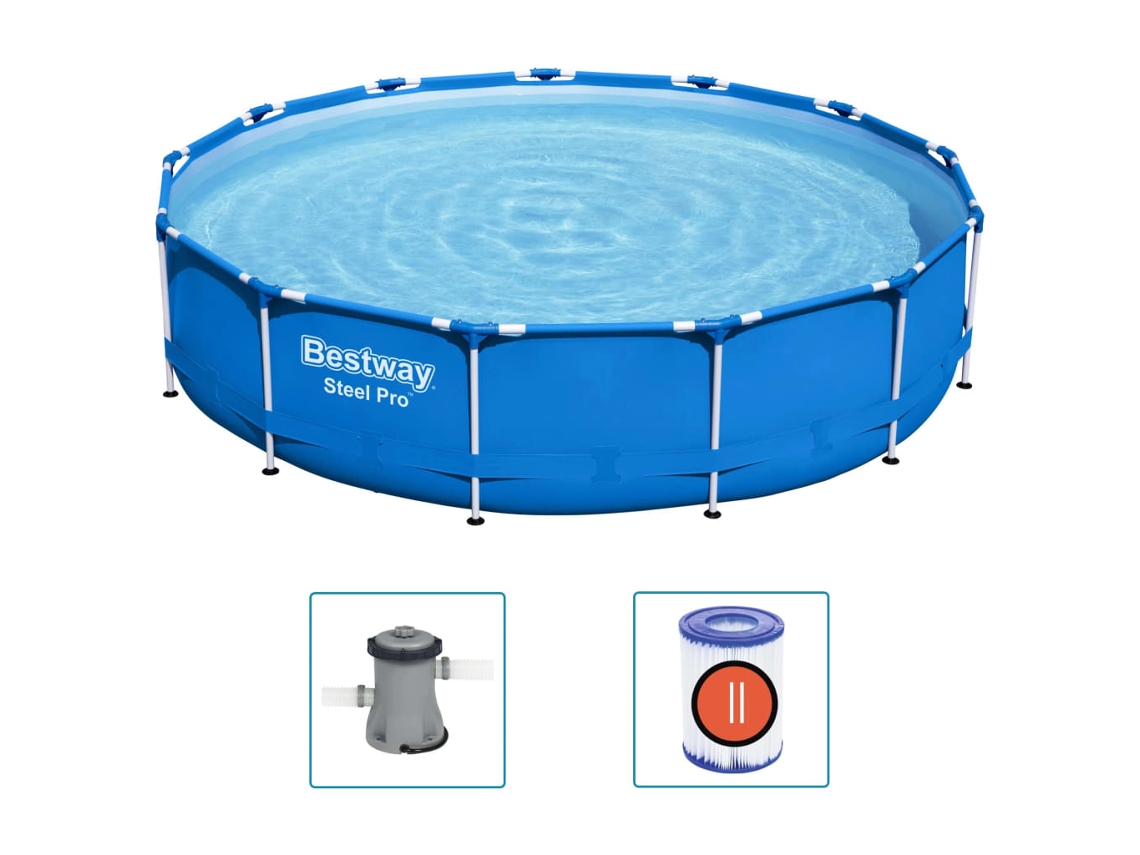 Piscina de estrutura BESTWAY PVC (396 x 396 x 84 cm)