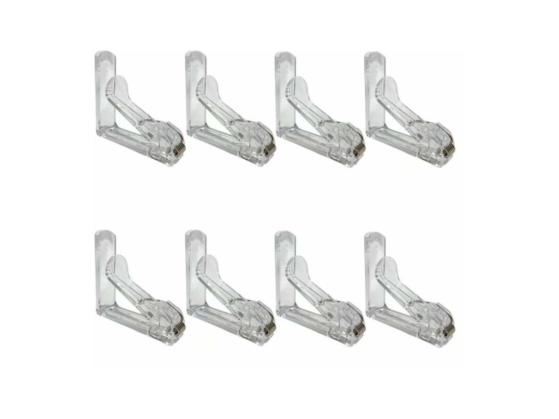 Clipes Para Toalha De Mesa, Fivela De Plástico Transparente Com Mola, Clipe Para Toalha De Mesa 5,8x5,6 Cm, Cor Transparente, 8 Peças Slowmoose