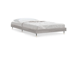 Bed Frame, Bed Frames Vidaxl Cinzeto Madeira Processada (90 X 200 Cm)