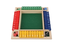 Jogo de dados matemáticos em tabuleiro de madeira 2026 para bar, pub, festa em família, interativo para pai e filho.