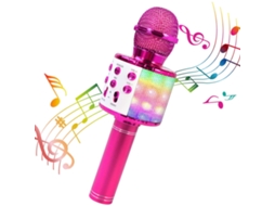 Microfone De Karaokê Sem Fio Bluetooth Infantil