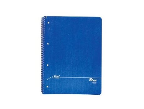 Caderno Espiral A4 Quadriculado Capa Kraft 75 Folhas 70gr 4 Furos Azul