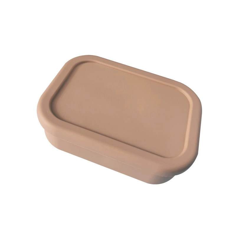 Marmita Rosa Escuro De Silicone 800ml 1 Compartimento, Própria Micro-ondas, Tampa Hermética, Dobrável, Material Grau Alimentar