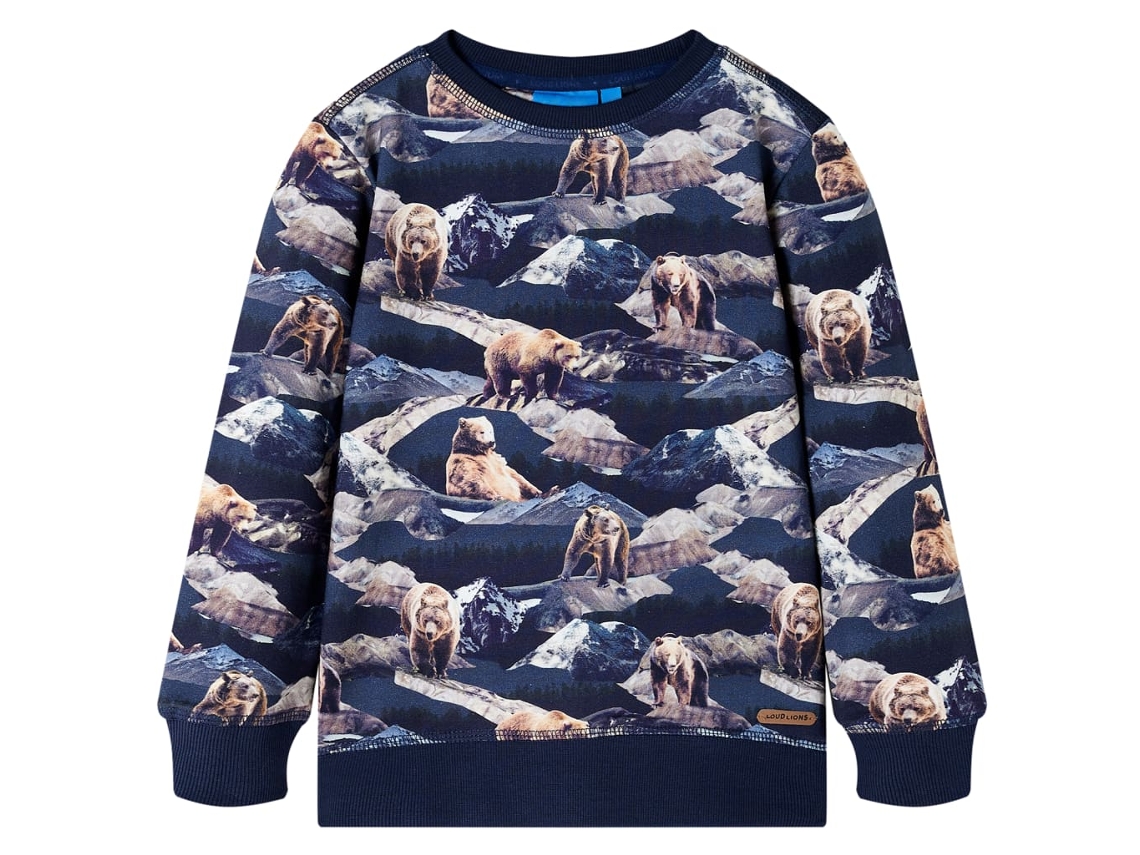 Sweatshirt Para Criança Azul-marinho 140
