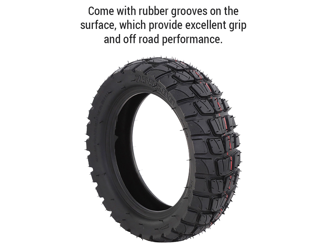 Pneu De Borracha Off-road 10 Polegadas E Câmara Para Scooter Elétrico Kugoo M4 Com Boa Aderência