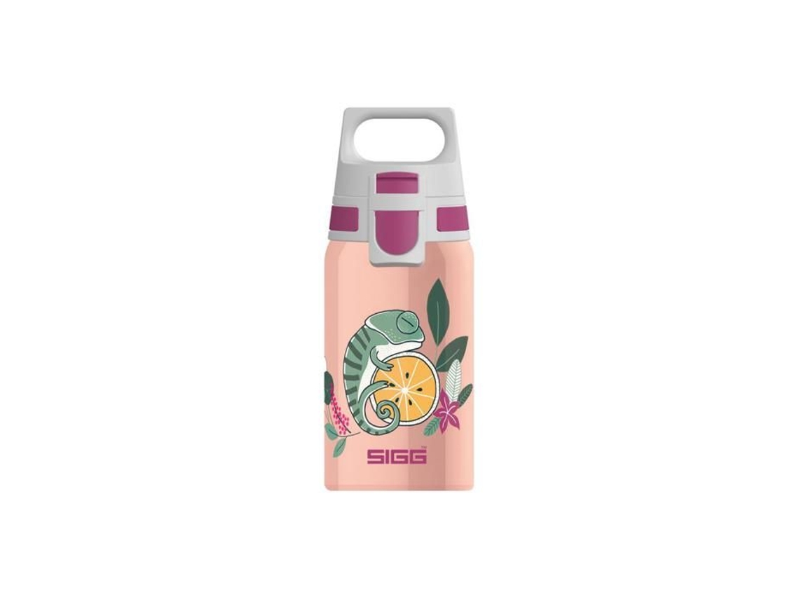 Garrafa De Água Sigg Flora 0,5l Rosa Aço Inoxidável Infantil À Prova De Vazamentos