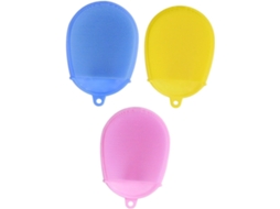 Lurelia Pack De 3 Escovas De Banho Para Bebé, Silicone Macio, Massagem Suave E Portátil, Uso Diário Confortável