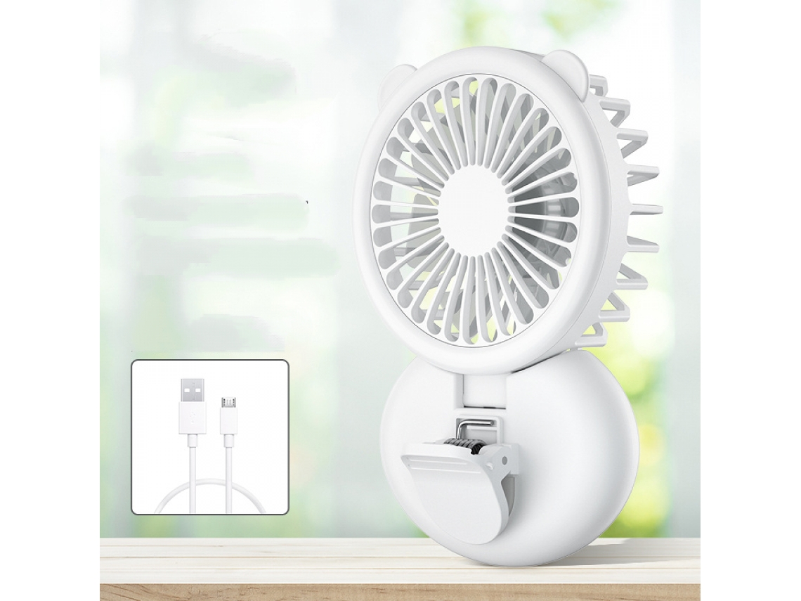 Ventilador BRILVIBERA USB com luz de preenchimento, portátil e elegante
