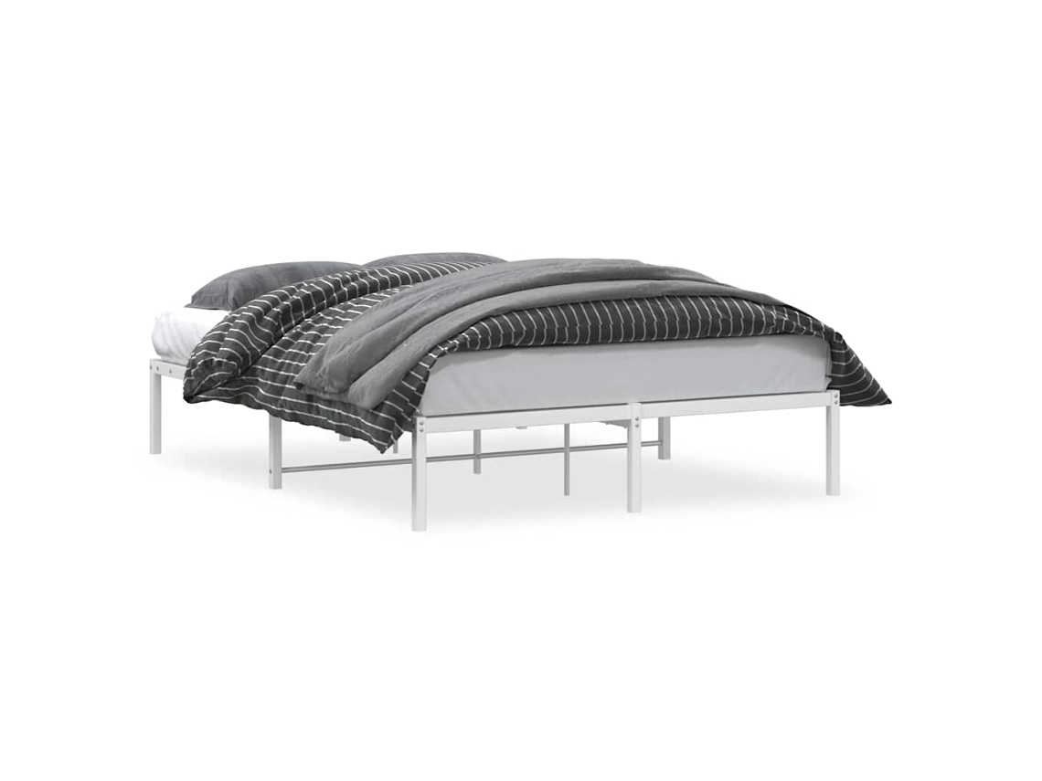 Estrutura de Cama 135x190 Cm Metal Branco MAISON EXCLUSIVE
