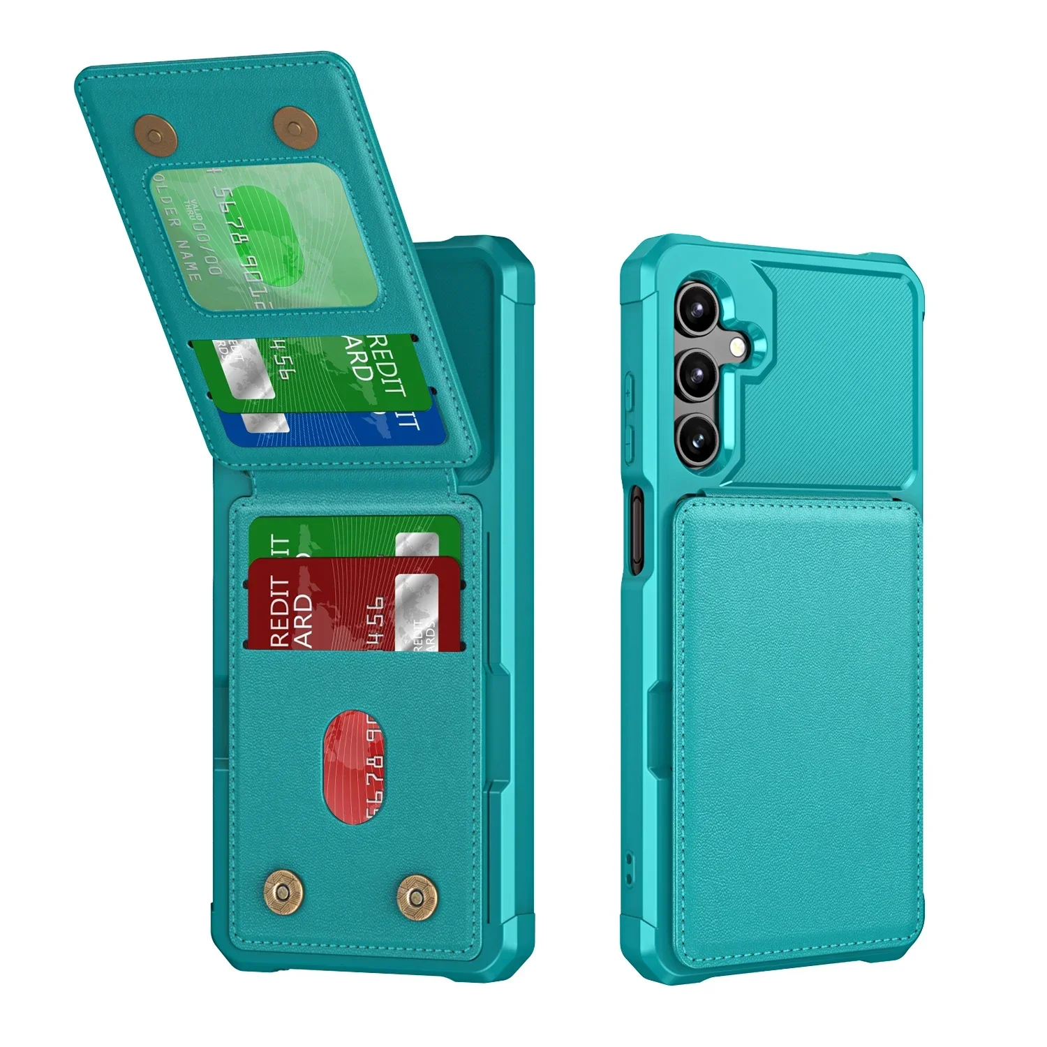 (verde, Galaxy A37) Capa Tipo Carteira Para Celular Samsung Com Compartimento Para Cartão.
